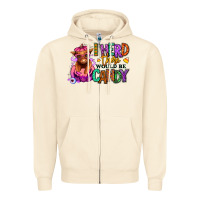 Sandshell I herd there would be candy Heifer Zipper Hoodie - RanaPortraitStore