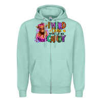 Seafoam I herd there would be candy Heifer Zipper Hoodie - RanaPortraitStore