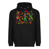 Black mexican skeletons Heavyweight Hoodie - Zillion Design Studio