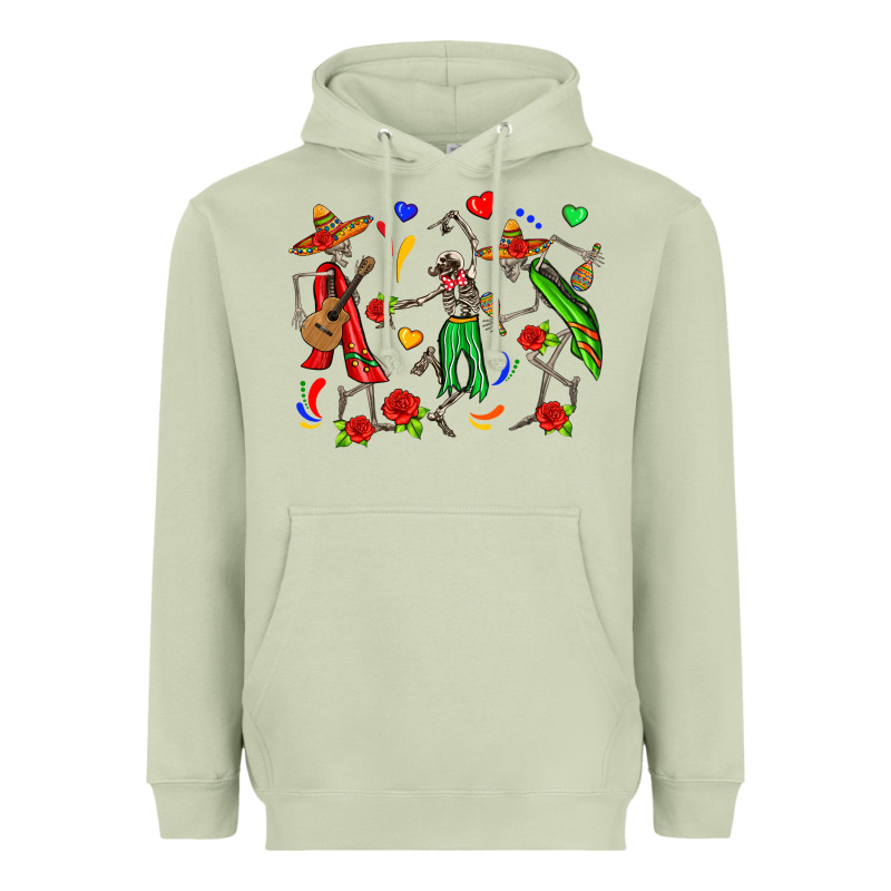 Mexican Skeletons Heavyweight Hoodie by Zillion Design Studio | Teevron