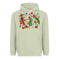 Matcha mexican skeletons Heavyweight Hoodie - Zillion Design Studio