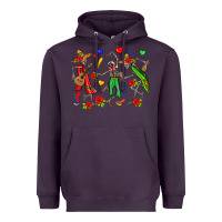 Plum mexican skeletons Heavyweight Hoodie - Zillion Design Studio