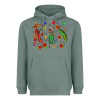 Sage mexican skeletons Heavyweight Hoodie - Zillion Design Studio