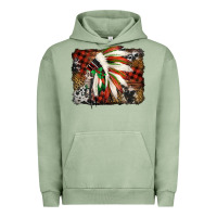 Pigment Oil Green indian headdress christmas Urban Hoodie - Jasminsmagicworld