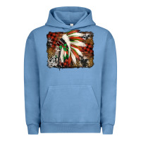 Pigment Pebble Blue indian headdress christmas Urban Hoodie - Jasminsmagicworld
