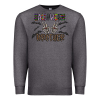 Charcoal Heather halloween brother Premium Sweatshirt - CowhideDigitalArt
