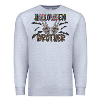 Heather Grey halloween brother Premium Sweatshirt - CowhideDigitalArt