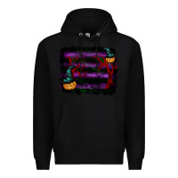 Black halloween witch hat backround Premium Hoodie - RanaPortraitStore