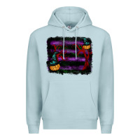 Blue Mist halloween witch hat backround Premium Hoodie - RanaPortraitStore