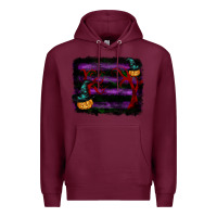 Burgundy halloween witch hat backround Premium Hoodie - RanaPortraitStore