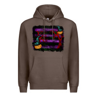 Coffee halloween witch hat backround Premium Hoodie - RanaPortraitStore