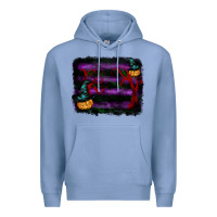 Colony Blue halloween witch hat backround Premium Hoodie - RanaPortraitStore