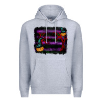 Heather Grey halloween witch hat backround Premium Hoodie - RanaPortraitStore