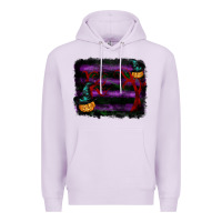 Lilac halloween witch hat backround Premium Hoodie - RanaPortraitStore