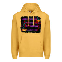 Mustard halloween witch hat backround Premium Hoodie - RanaPortraitStore