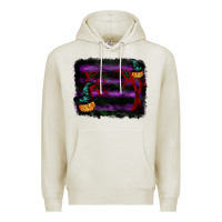 Oatmeal Heather halloween witch hat backround Premium Hoodie - RanaPortraitStore