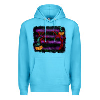 Ocean Blue halloween witch hat backround Premium Hoodie - RanaPortraitStore