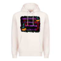 Pale Pink halloween witch hat backround Premium Hoodie - RanaPortraitStore