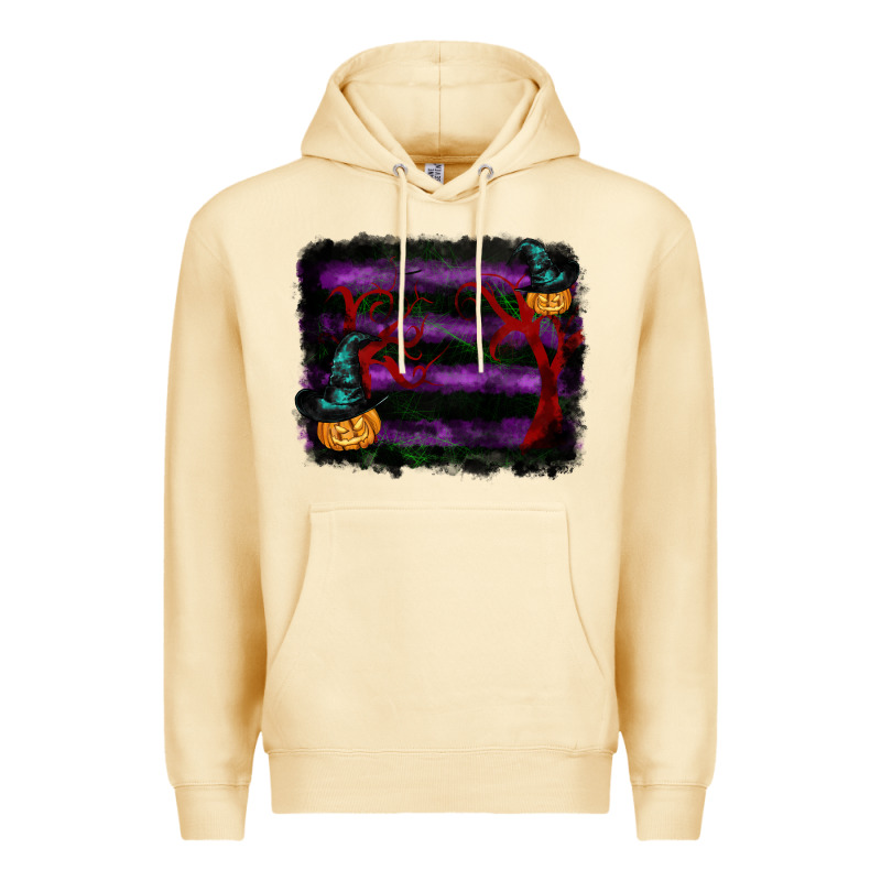 Halloween Witch Hat Backround Premium Hoodie by RanaPortraitStore | Teevron