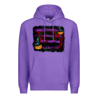 Purple halloween witch hat backround Premium Hoodie - RanaPortraitStore