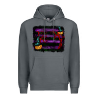 Rock halloween witch hat backround Premium Hoodie - RanaPortraitStore