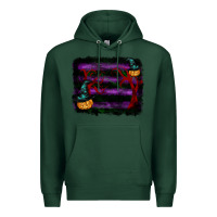 Sports Green halloween witch hat backround Premium Hoodie - RanaPortraitStore