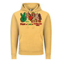 Vintage Mustard peace love Christmas cakes Vintage Hoodie - AdoDesignShop
