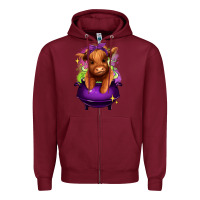 Burgundy Halloween Heifer Zipper Hoodie - RanaPortraitStore