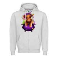 Dove Grey Halloween Heifer Zipper Hoodie - RanaPortraitStore