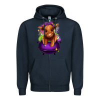 Navy Halloween Heifer Zipper Hoodie - RanaPortraitStore