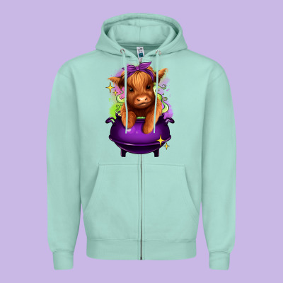 Zipper Hoodie Halloween Heifer