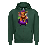 Sports Green Halloween Heifer Zipper Hoodie - RanaPortraitStore