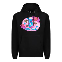 Black back to school flowers fifth grade 3200x2400 Premium Hoodie - AdoDesignShop