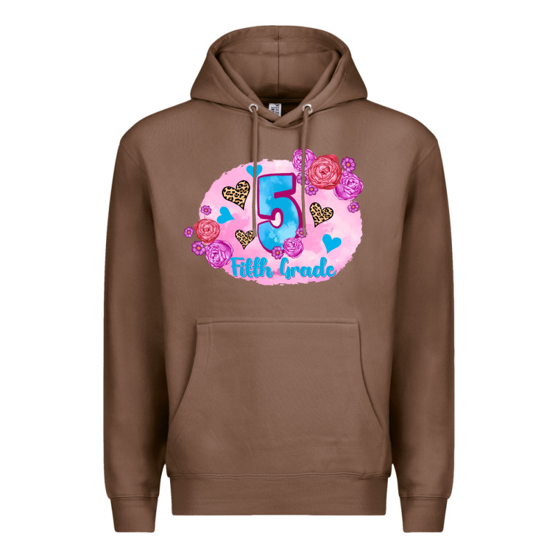 Back To School Flowers Fifth Grade 3200x2400 Premium Hoodie by AdoDesignShop | Teevron