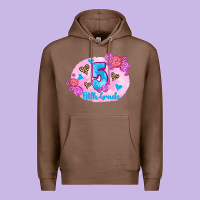 Back To School Flowers Fifth Grade 3200x2400 Premium Hoodie Designed By Adodesignshop