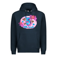 Navy back to school flowers fifth grade 3200x2400 Premium Hoodie - AdoDesignShop