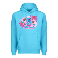 Ocean Blue back to school flowers fifth grade 3200x2400 Premium Hoodie - AdoDesignShop
