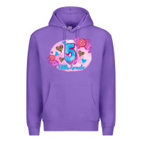 Purple back to school flowers fifth grade 3200x2400 Premium Hoodie - AdoDesignShop