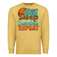 Antique Gold eat sleep basketball repeat Premium Sweatshirt - HRA Design Shop