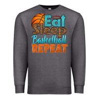 Charcoal Heather eat sleep basketball repeat Premium Sweatshirt - HRA Design Shop