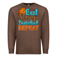 Chestnut eat sleep basketball repeat Premium Sweatshirt - HRA Design Shop