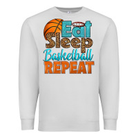 Dove Grey eat sleep basketball repeat Premium Sweatshirt - HRA Design Shop
