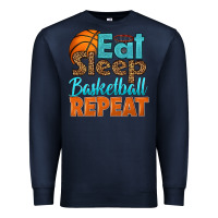Navy eat sleep basketball repeat Premium Sweatshirt - HRA Design Shop