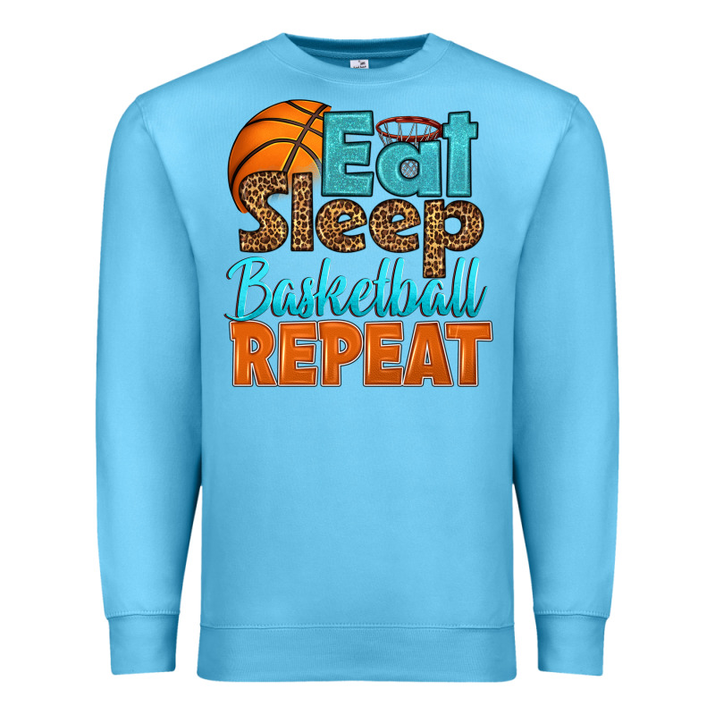 Eat Sleep Basketball Repeat Premium Sweatshirt by HRA Design Shop | Teevron