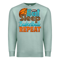 Seafoam eat sleep basketball repeat Premium Sweatshirt - HRA Design Shop