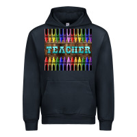 Navy Teacher Crayons Urban Hoodie - LillyAllenDesigns
