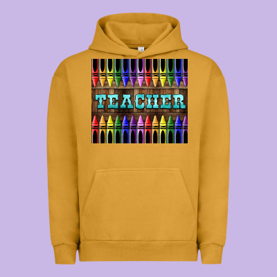 Teacher Crayons Urban Hoodie Designed By Lillyallendesigns