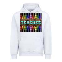 White Teacher Crayons Urban Hoodie - LillyAllenDesigns