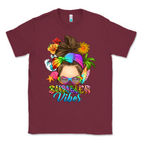 Burgundy messy bun summer vibes Classic Tee - RanaPortraitStore