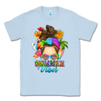 Dusty Blue messy bun summer vibes Classic Tee - RanaPortraitStore